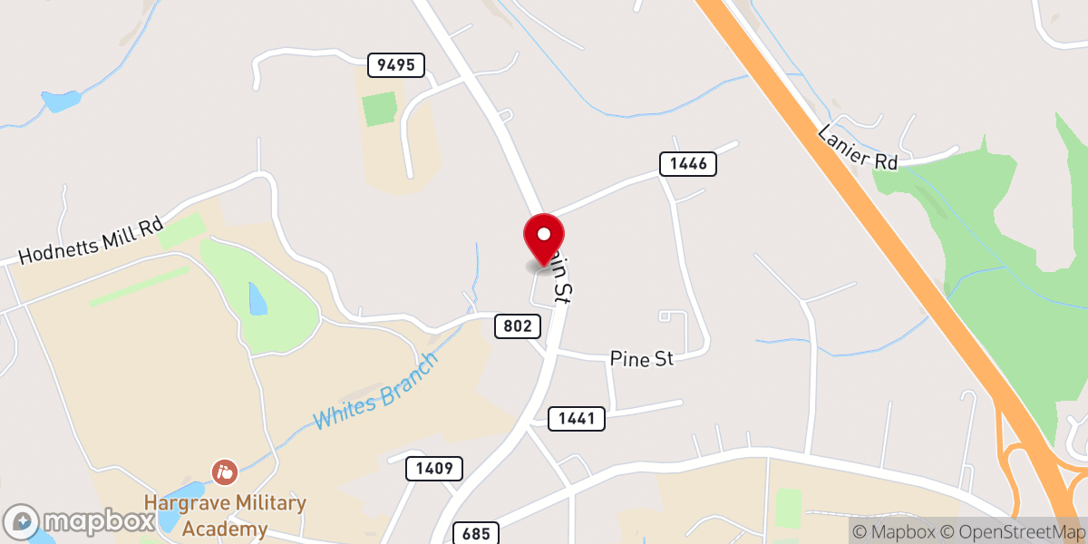 Map showing location of Saint Lukes Church