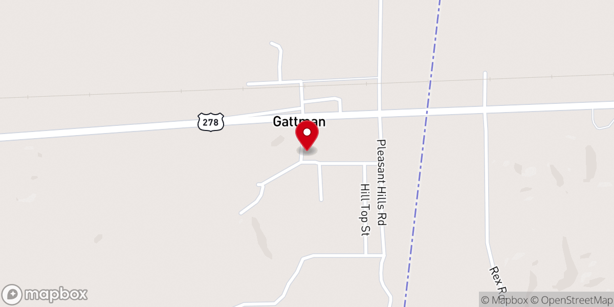 Map showing location of Gattman Town Hall