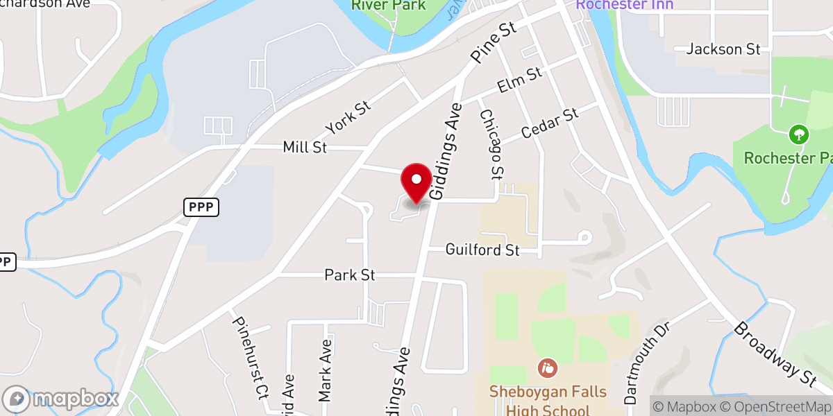 Map showing location of Saint Marys Catholic Church