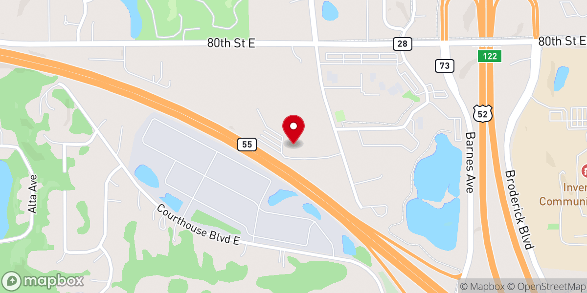 Map showing location of Inver Hills Church