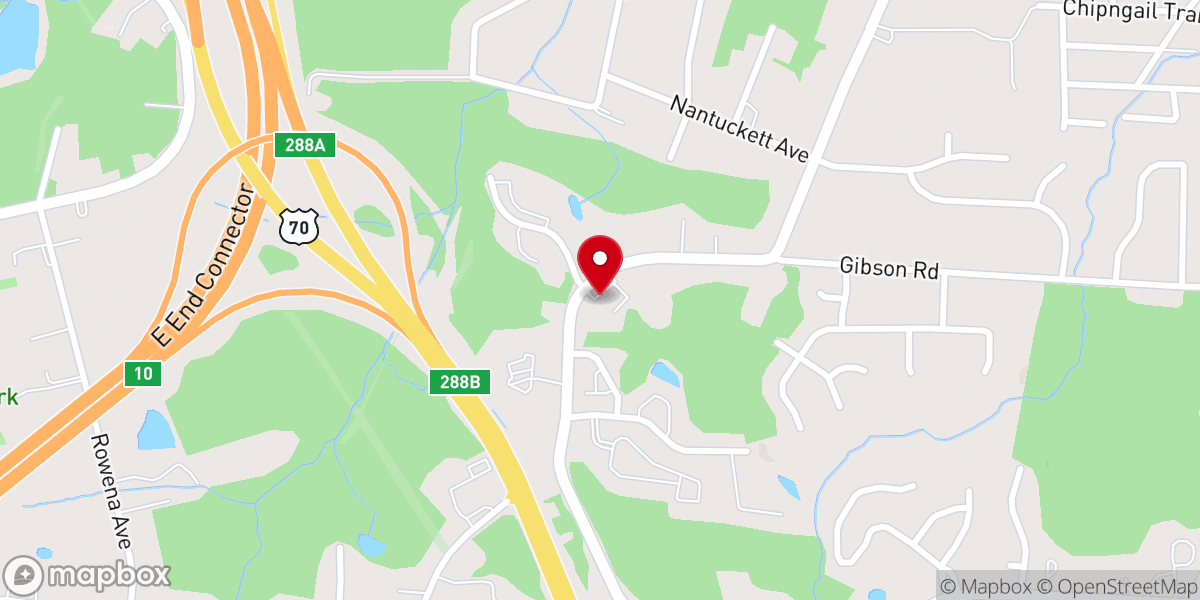 Map showing location of Evangel Assembly of God