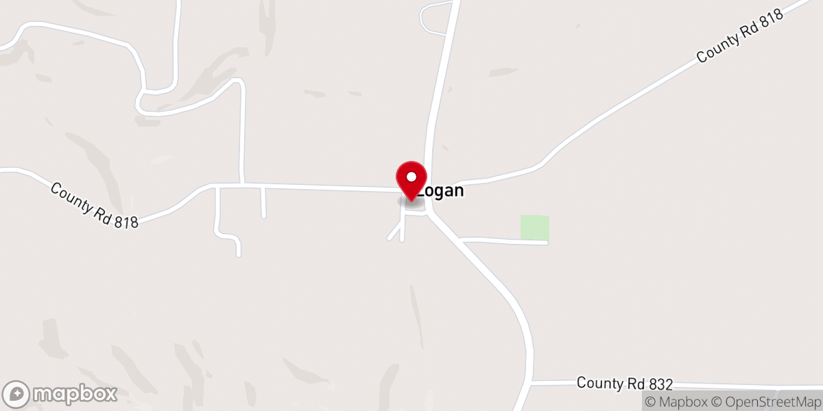 Map showing location of Logan United Methodist Church