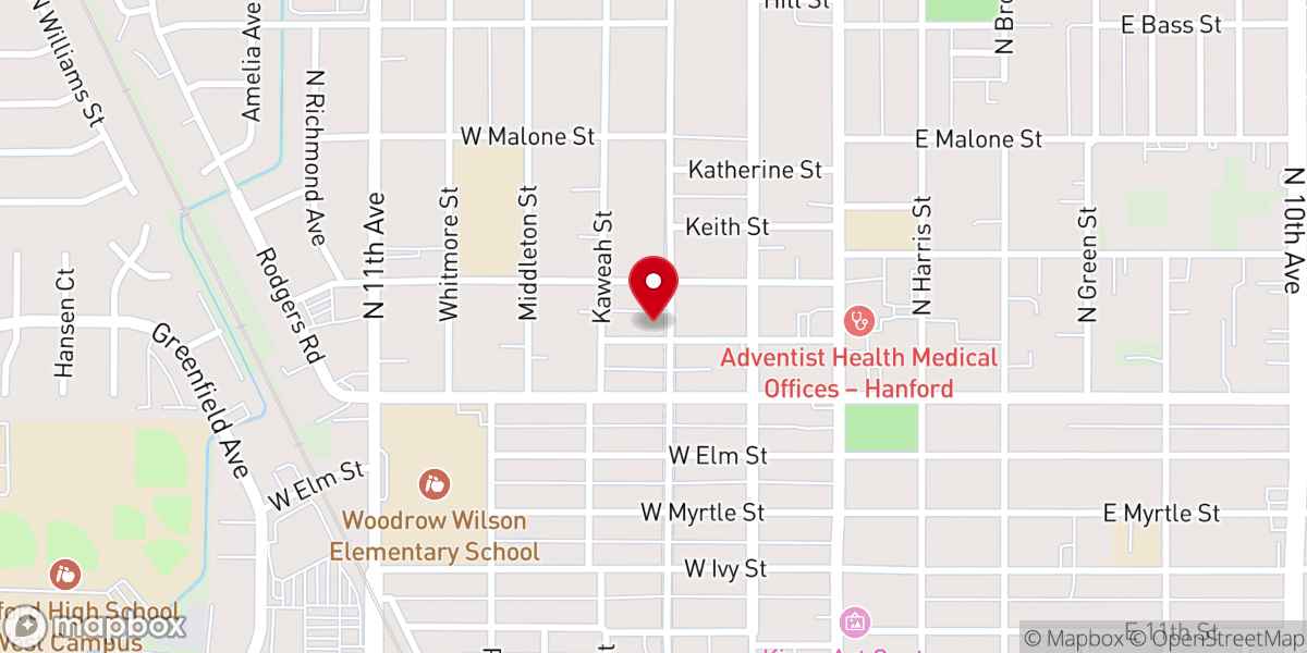 Map showing location of Harvest Community Church