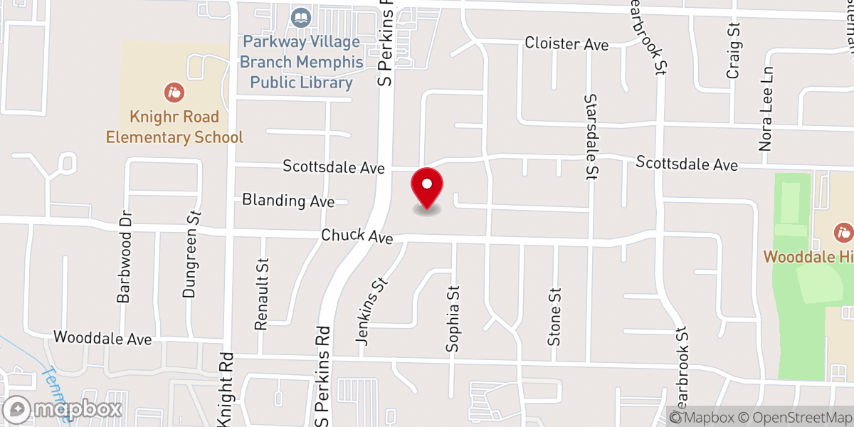 Map showing location of Pyramid Temple Church of the Living God Outreach Ministries