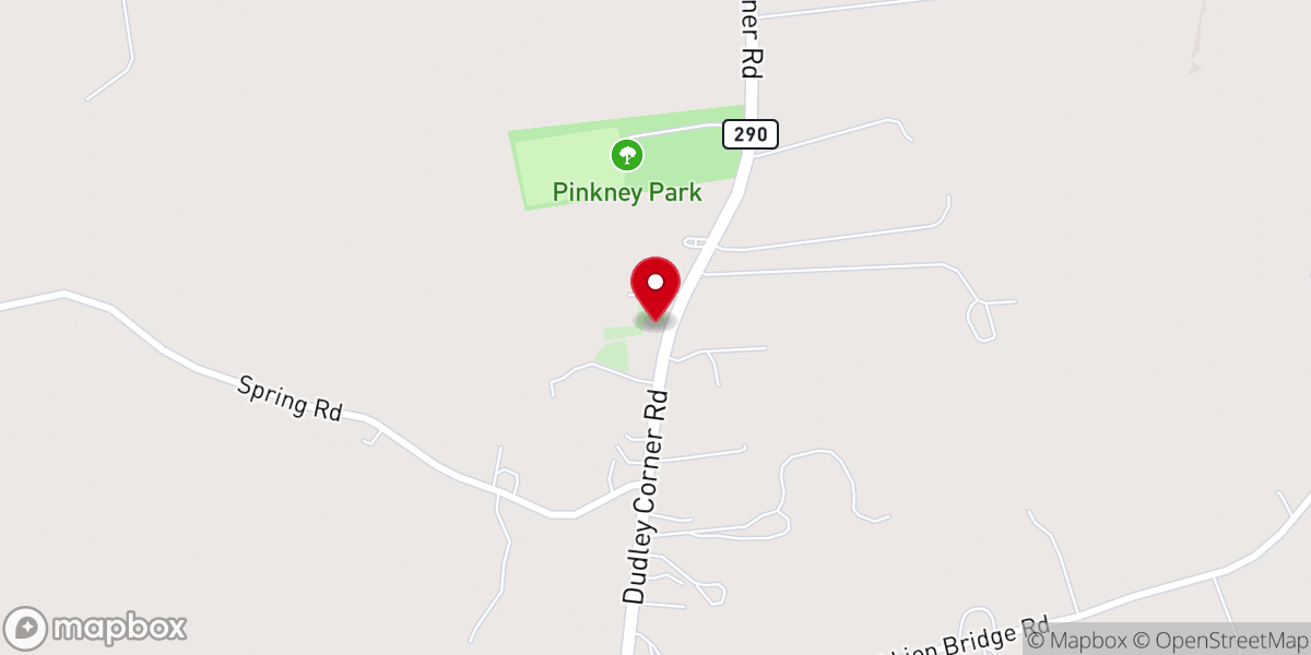 Map showing location of Mt Pleasant Church