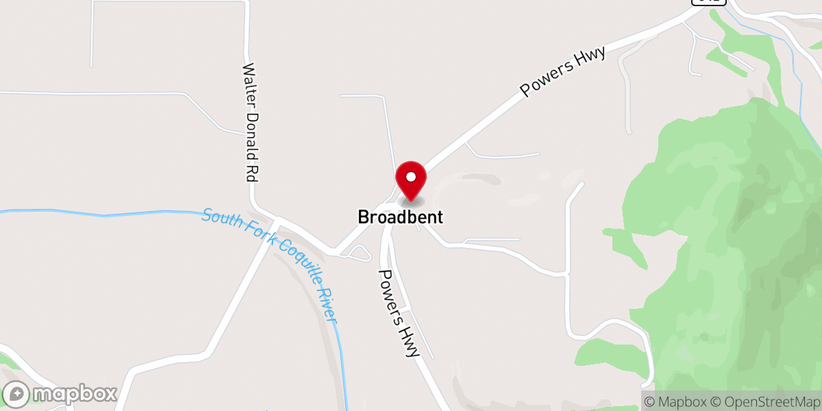 Map showing location of Broadbent Community Church