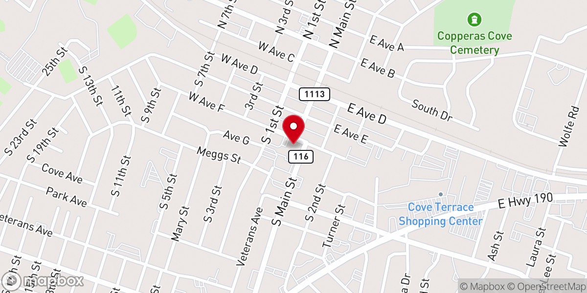 Map showing location of Grace United Methodist Church