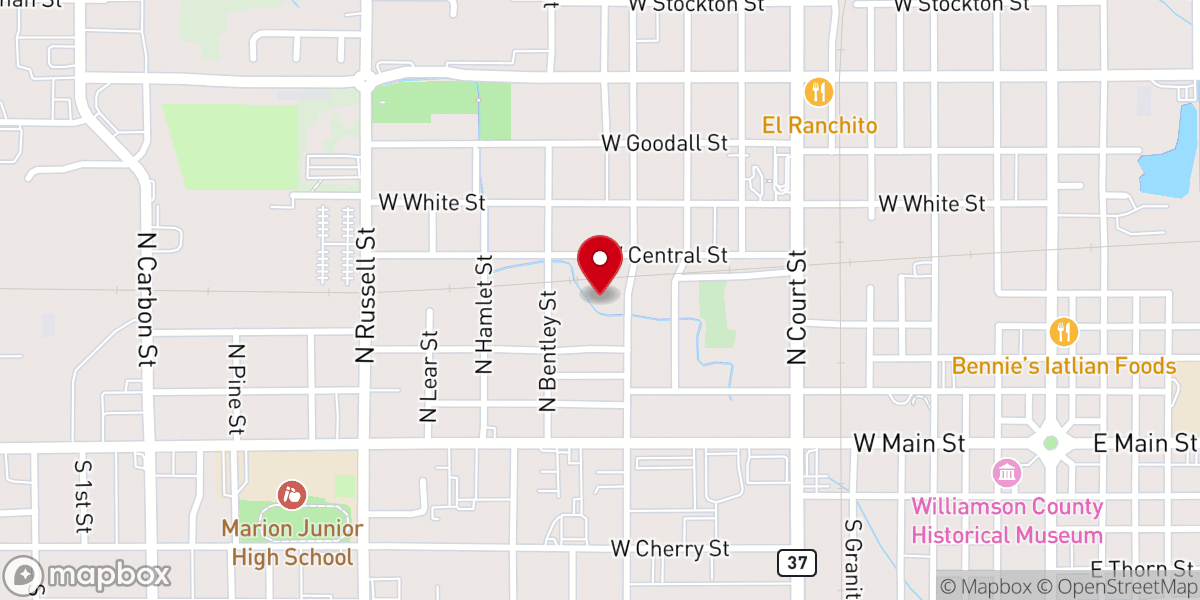 Map showing location of Grace Missionary Baptist Church