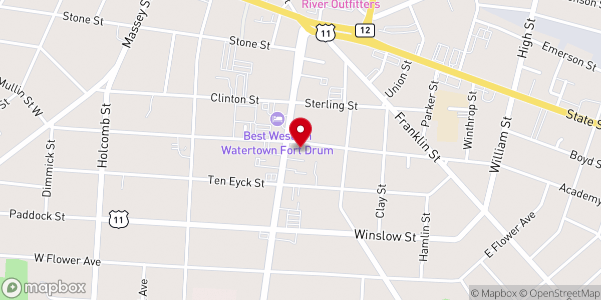 Map showing location of Hope Presbyterian Church
