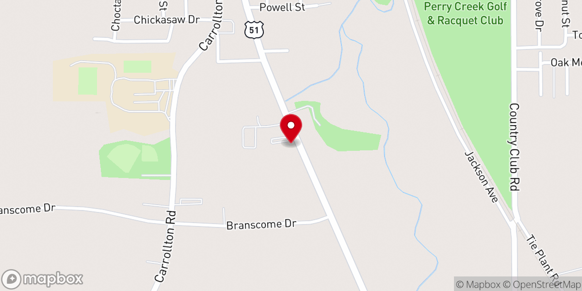 Map showing location of Southside Church of Christ