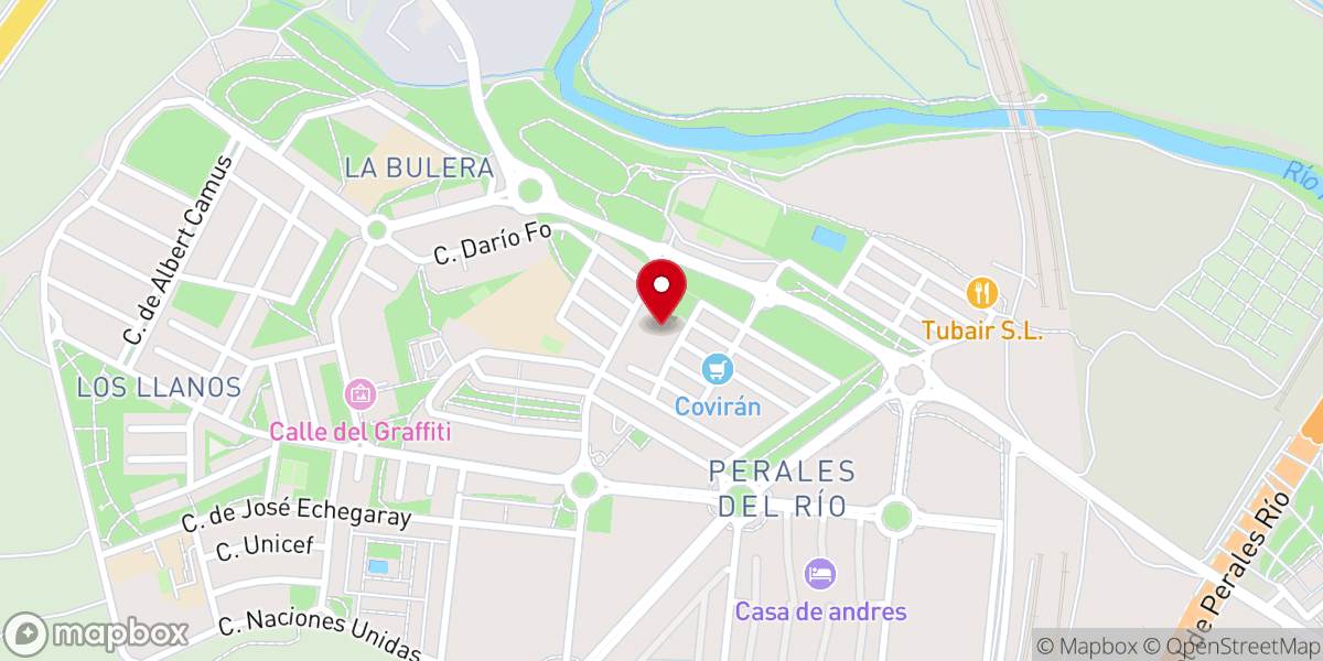Map showing location of Parroquia de los Santos Justo y Pastor