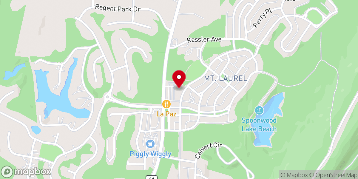 Map showing location of Double Oak Community Church - Mt Laurel Campus