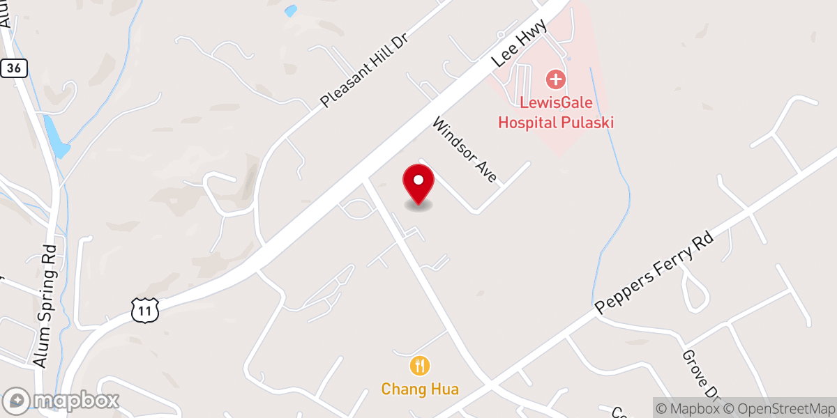Map showing location of Family Worship Center
