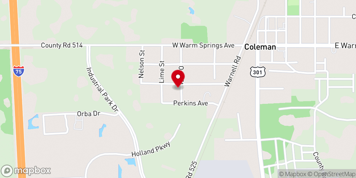 Map showing location of Mt Bethel Baptist Church