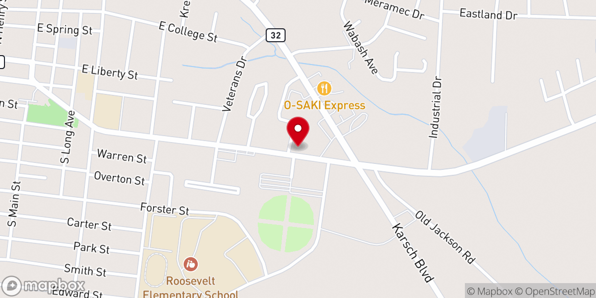 Map showing location of Unity Christ Center