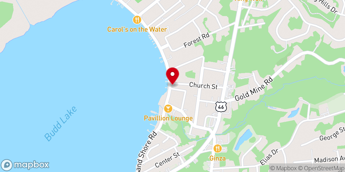 Map showing location of Budd Lake Union Chapel