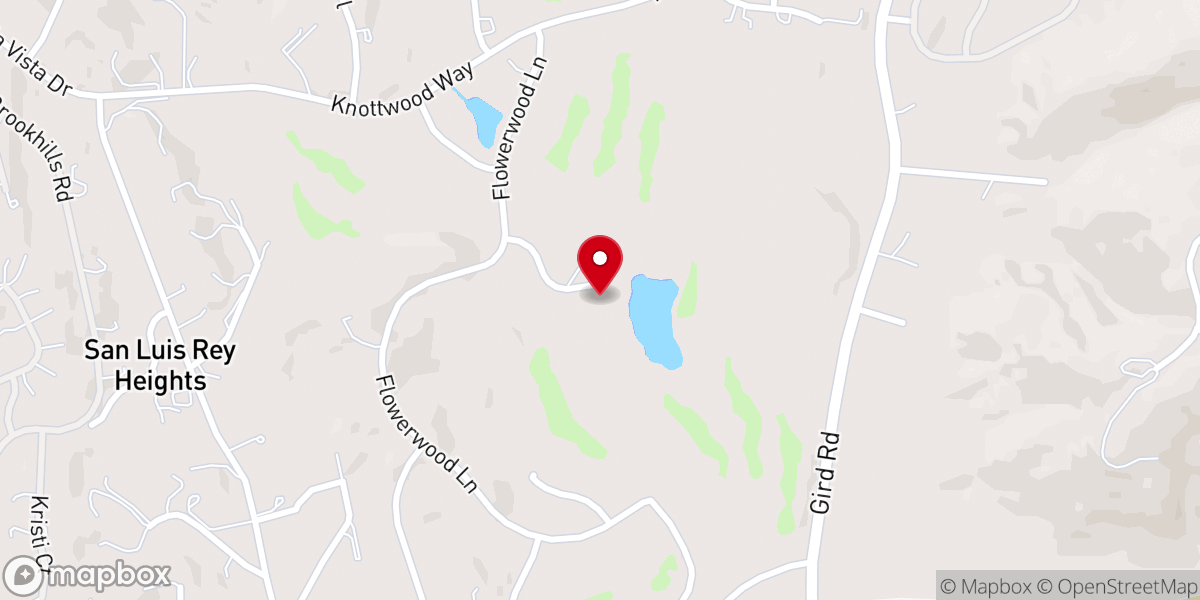Map showing location of Fallbrook Estate by Wedgewood Weddings