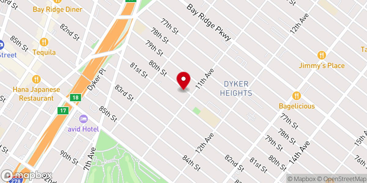 Map showing location of St. Philip's Episcopal Church