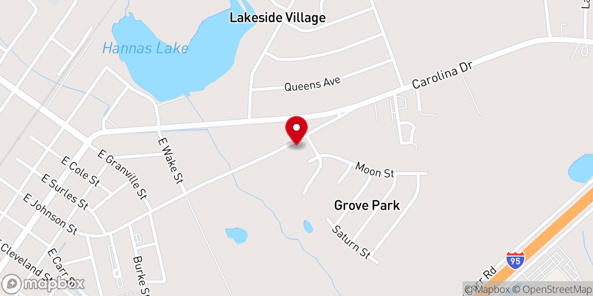 Map showing location of St Mark Christian Church
