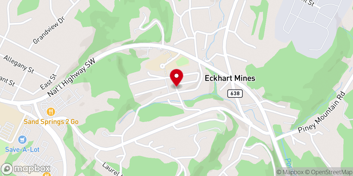 Map showing location of Eckhart United Methodist Church