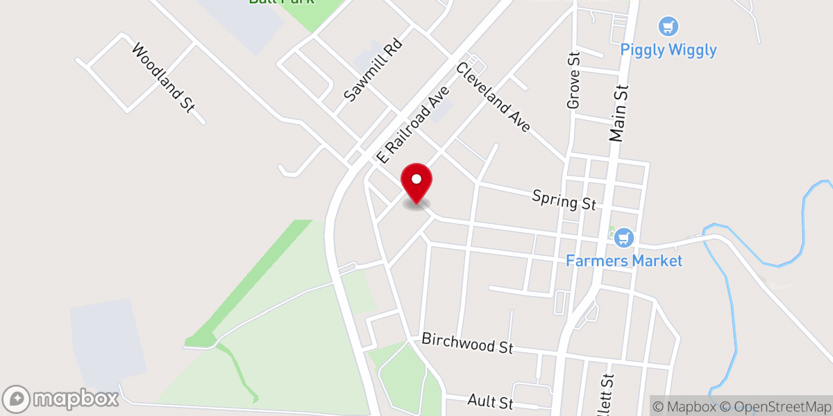 Map showing location of First Baptist Church of Pikeville