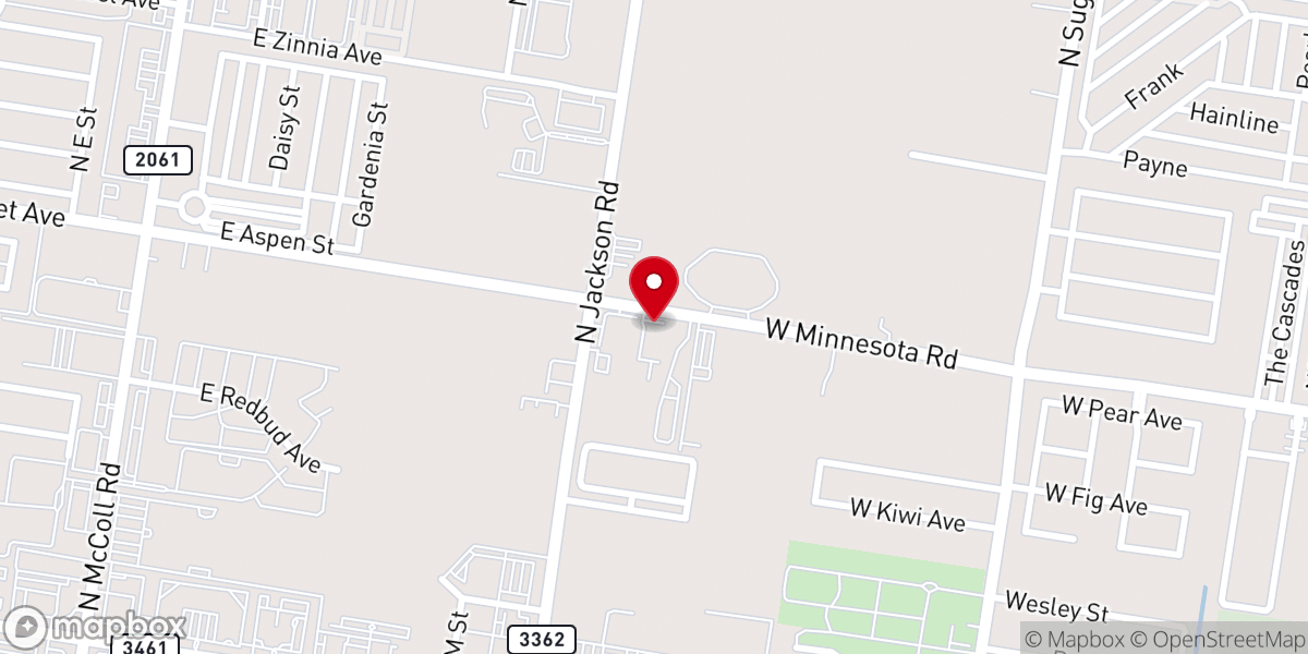 Map showing location of McAllen Korean Church 맥알렌한인교회