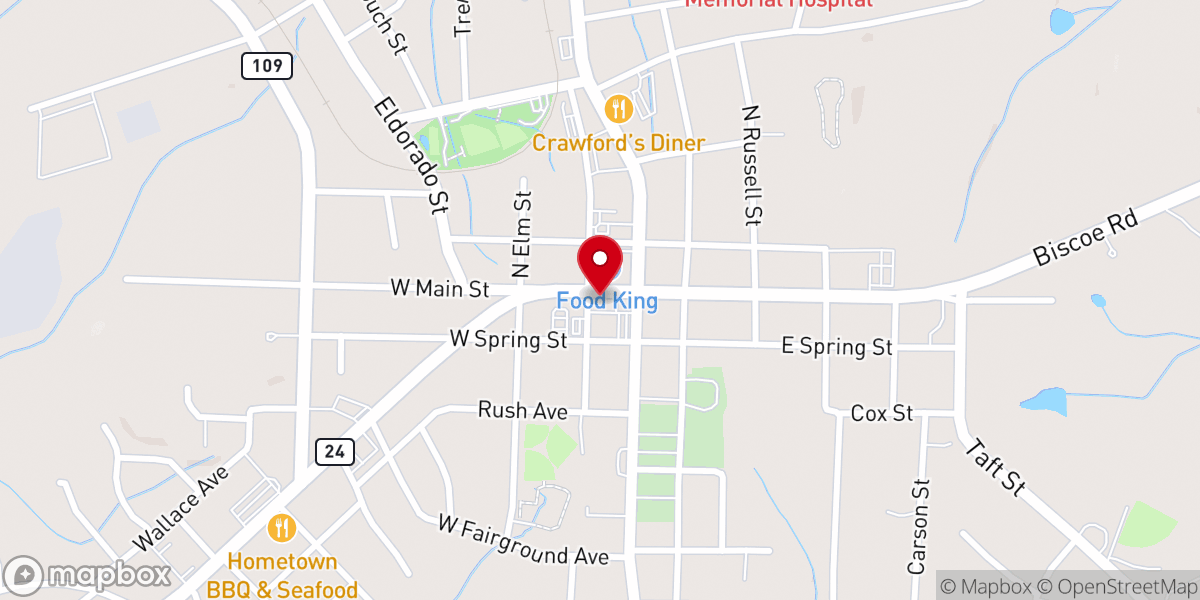 Map showing location of New Covenant Interdenominational Church