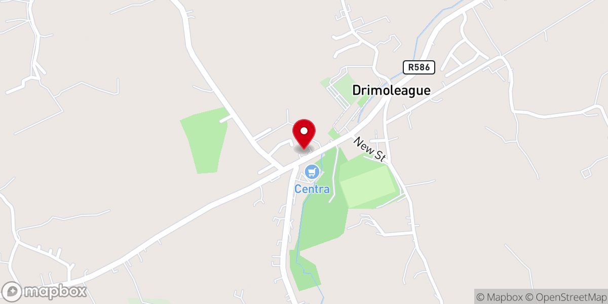 Map showing location of Drimoleague Methodist Church