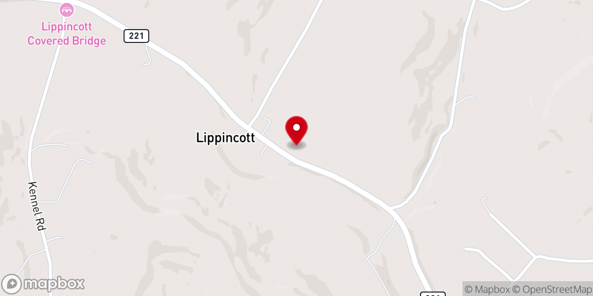 Map showing location of Faith Baptist Church of Waynesburg