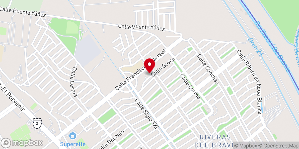 Map showing location of Parroquia Señor de los Milagros