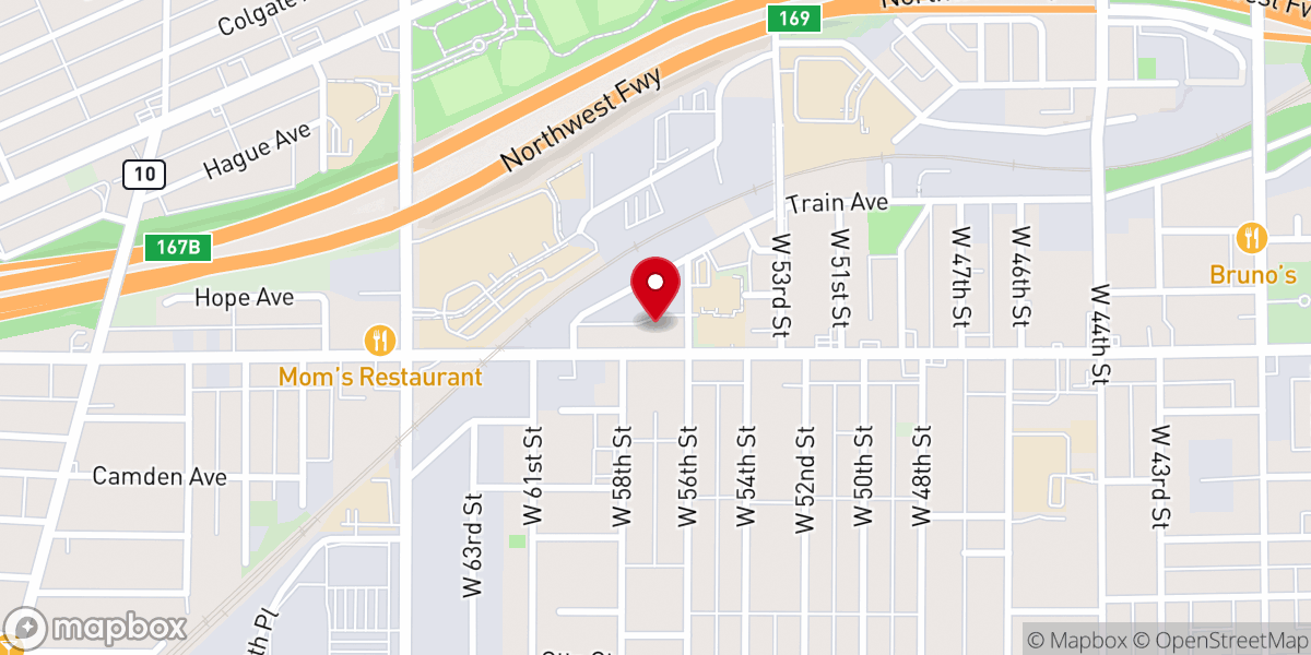 Map showing location of Oehlhoff Methodist Church