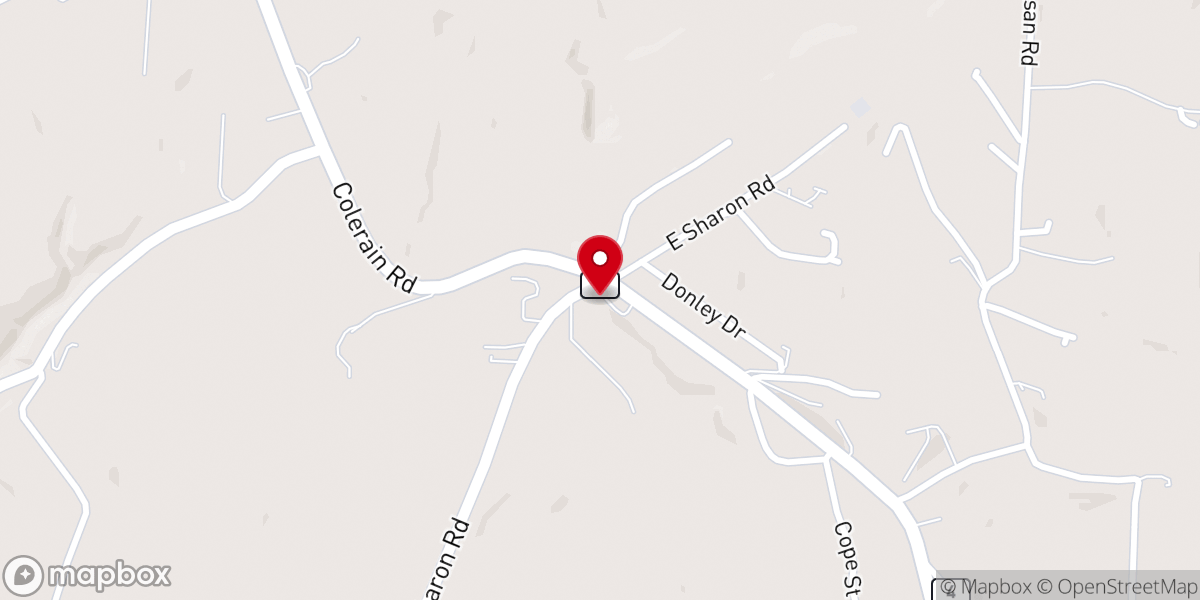 Map showing location of Colerain, OH 43916