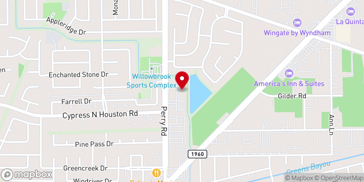Map showing location of Crossover Bible Fellowship