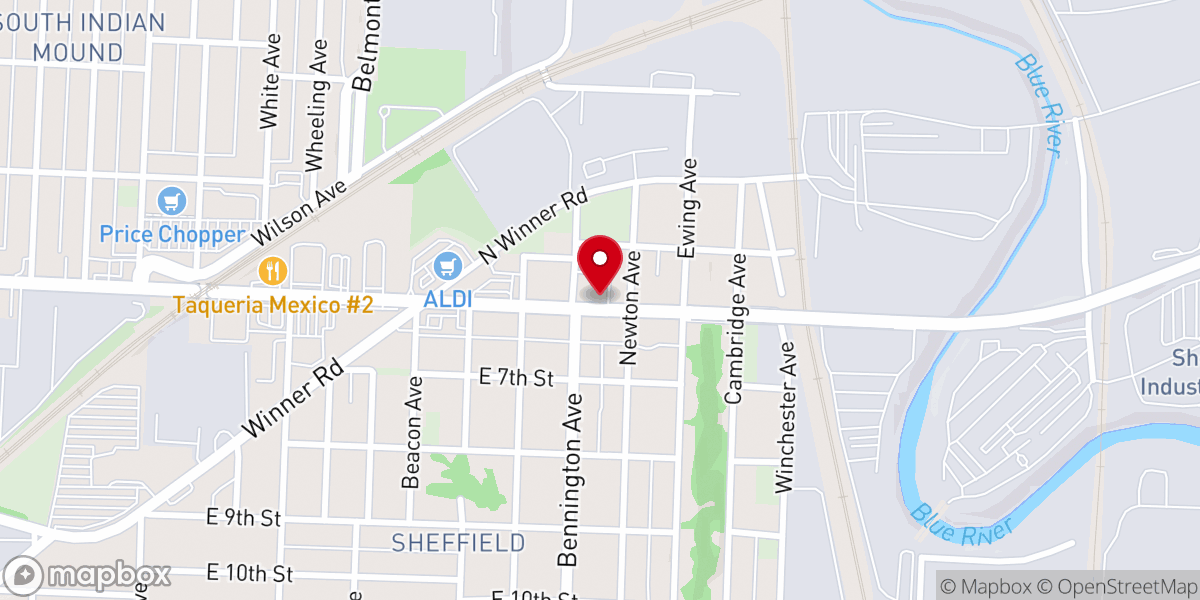 Map showing location of New Beginnings Community Church