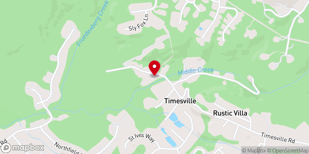 Map showing location of Timesville Avenue Baptist Church