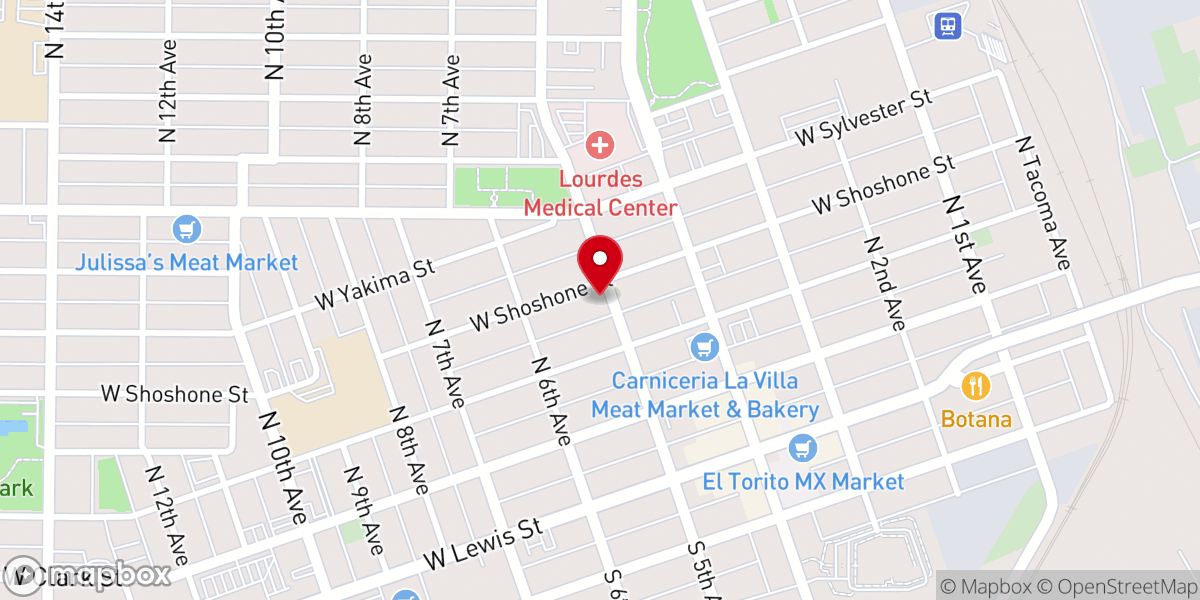 Map showing location of Iglesia Lirio de los Valles