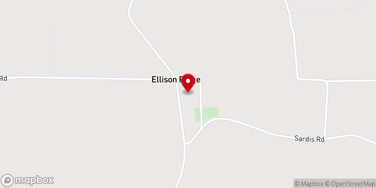 Map showing location of Ellison Ridge Church