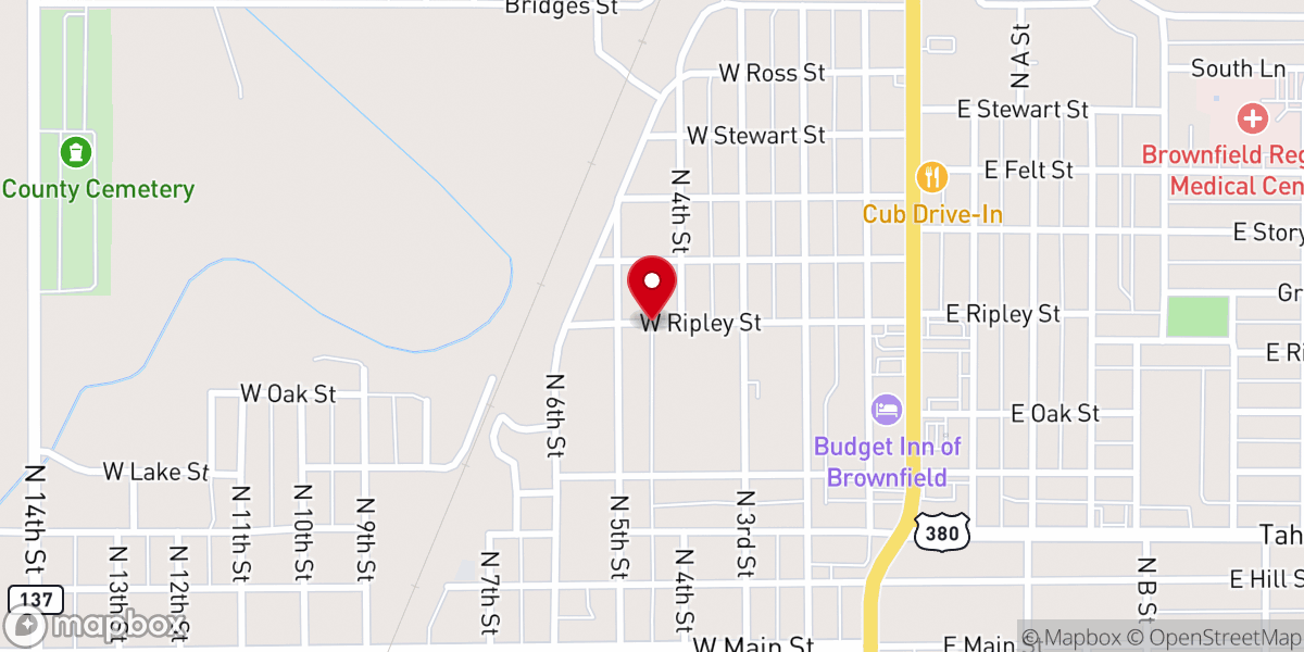 Map showing location of Fellowship Baptist Church