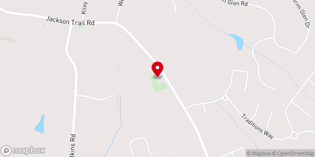 Map showing location of Center Pointe Church