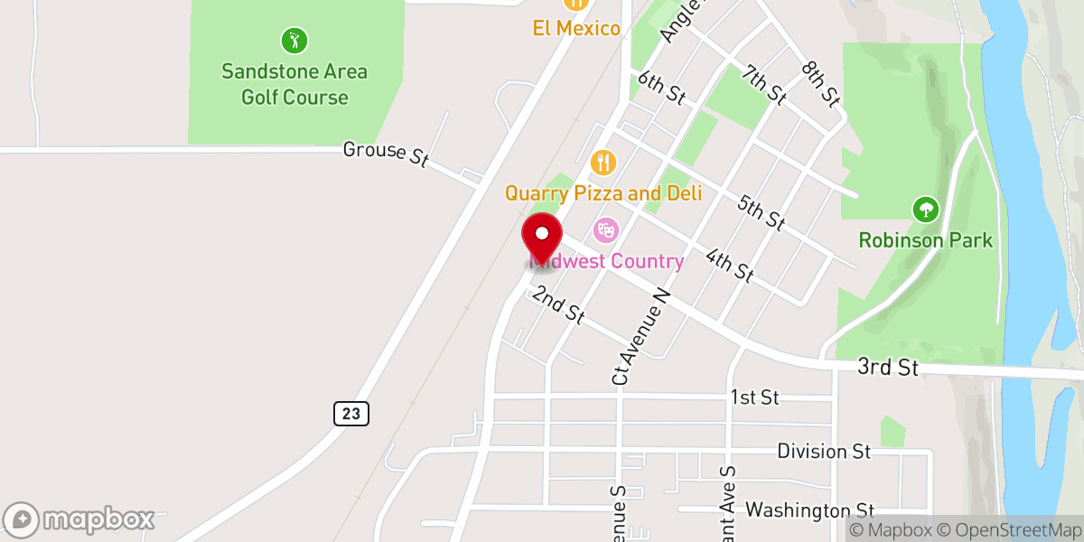 Map showing location of Cross Church - Sandstone Assembly Of God