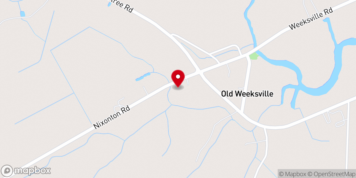 Map showing location of Newbegun Church