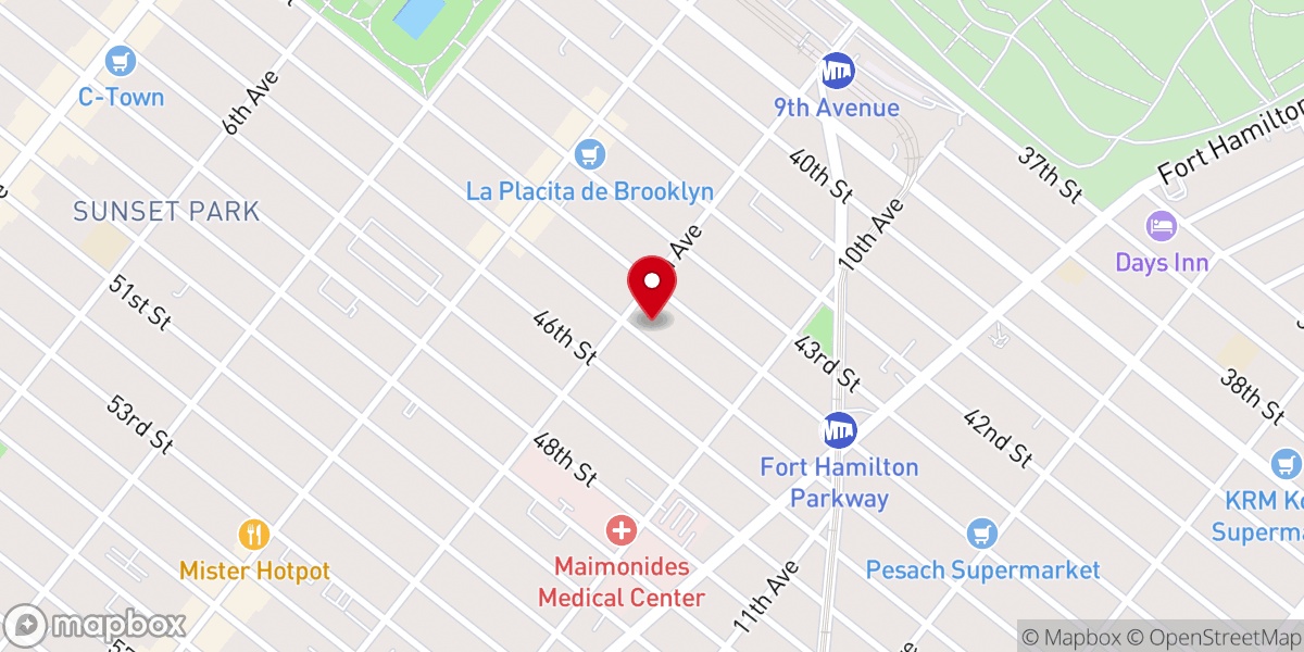 Map showing location of Siloam Baptist Church