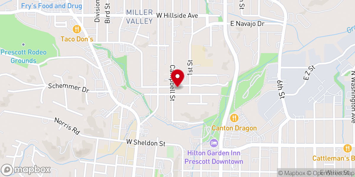 Map showing location of Christian Fellowship Assembly of God