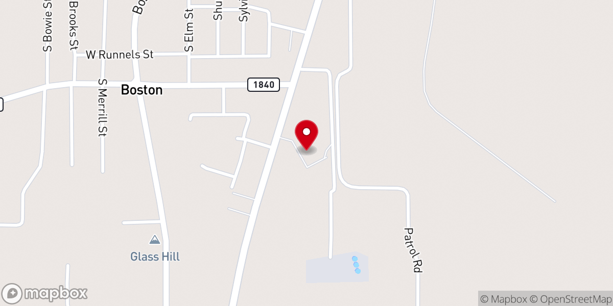 Map showing location of Tapp Methodist Church