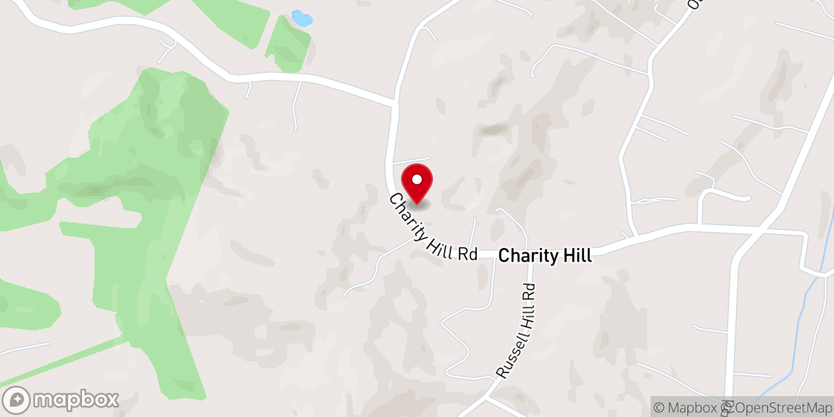 Map showing location of Charity Hill Church