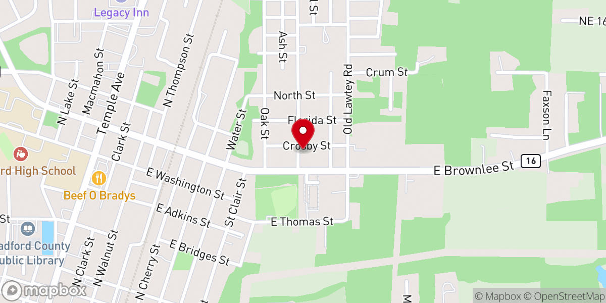Map showing location of Greater Allen Chapel AME Church