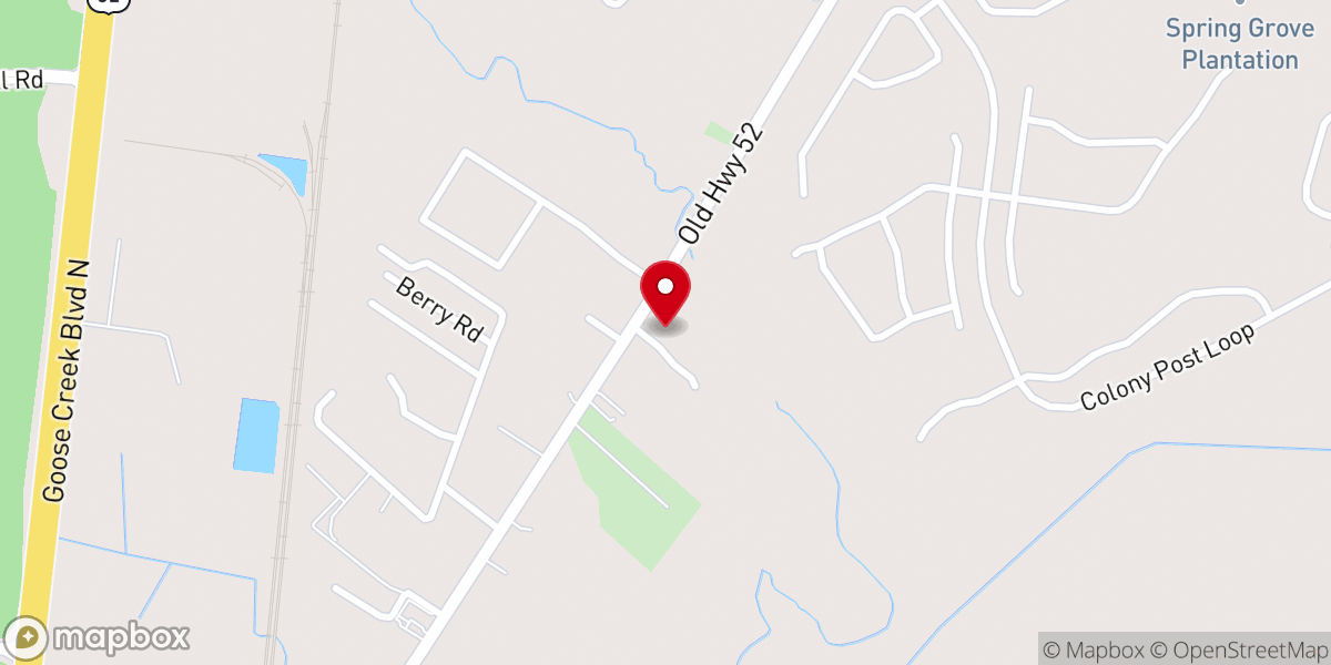 Map showing location of St. James Goose Creek Chapel of Ease Historical Site
