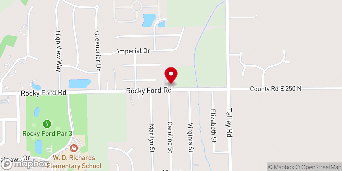 Map showing location of Calvary Nazarene Church