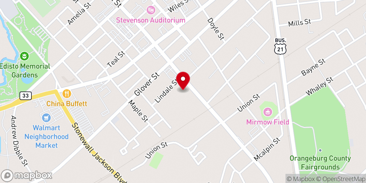 Map showing location of Victory Tabernacle Paw