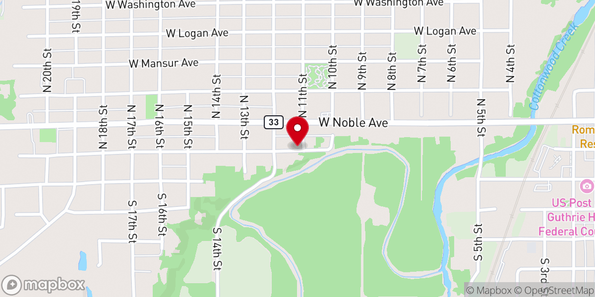 Map showing location of West Guthrie United Methodist